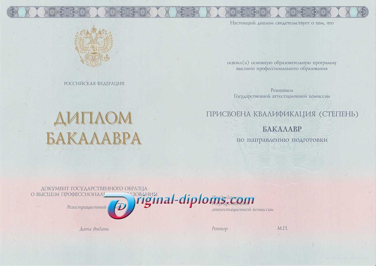 Диплом бакалавра 2014-2021 год (НОВОГО ОБРАЗЦА)